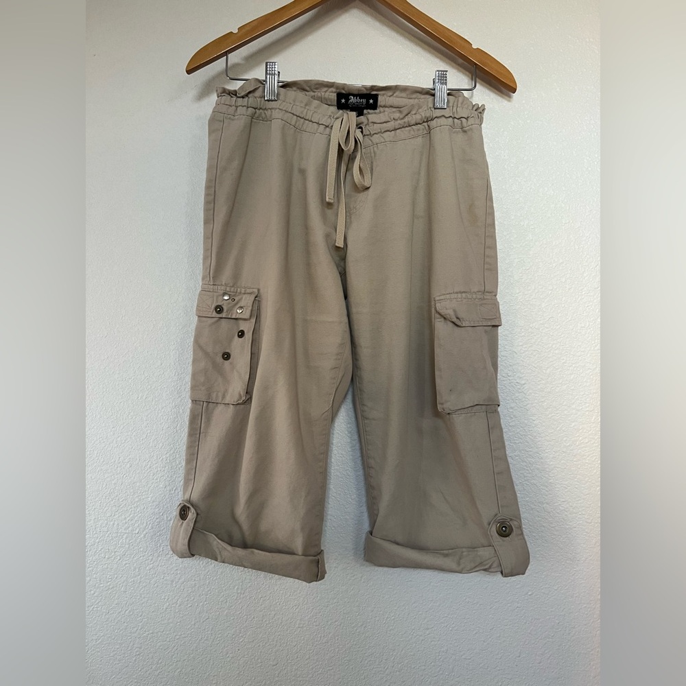 Y2K Low Rise Cargo Capri with Drawstring